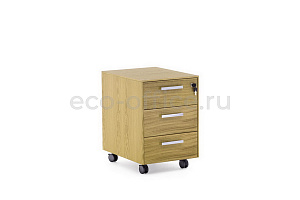 Тумба подкатная 3 ящика EXE 101 501 FLO 07 Дуб Флоре / Хром фото