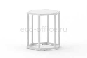 Стол журнальный HEX-450 Белый / Белый металл фото