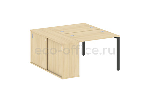 Рабочая станция с опорным шкафом-купе METAL SYSTEM STYLE БП.РС-СШК-1.1 Акация Лорка / Антрацит металл фото