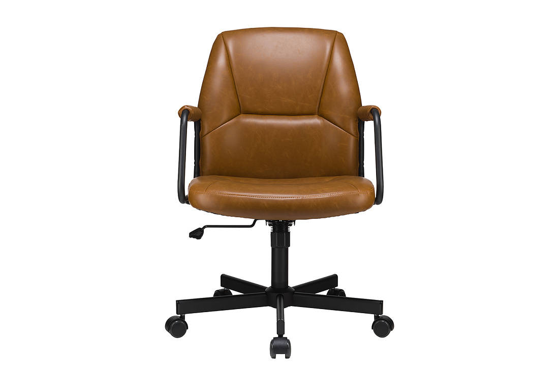 кресло eco-chair nolan w-256 светло-коричневая экокожа фото