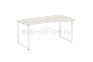 Стол криволинейный правый METAL SYSTEM STYLE БО.СА-1 (R) Дуб Наварра / Белый металл фото