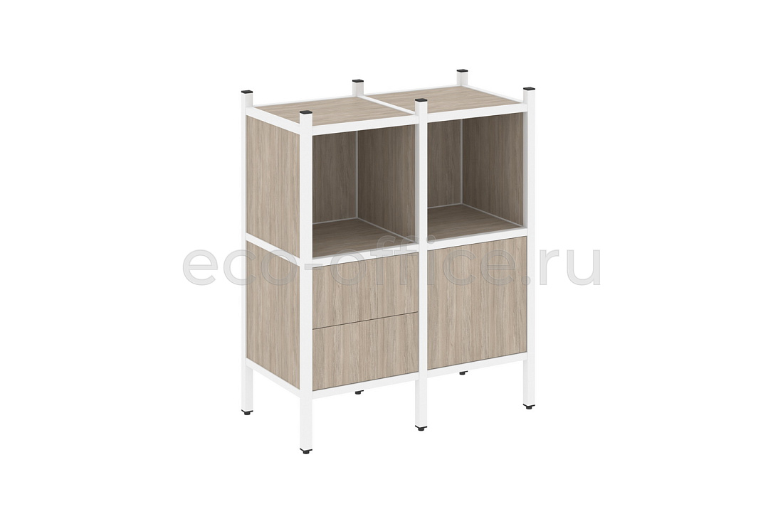 Комплект наборного стеллажа LOFT VR.L-02 Дуб Аттик / Белый металл  стоимость