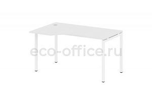 Стол криволинейный левый METAL SYSTEM QUATTRO 4x4 40БП.СА-2 Л Белый / Белый металл фото