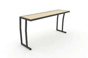 Стол учебный трёхместный DESK DK-1500S Клён / Антрацит металл фото