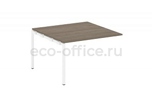 Проходной наборный элемент переговорного стола METAL SYSTEM QUATTRO 4x4 40БП.ППРГ-2 Вяз Благородный / Белый металл фото
