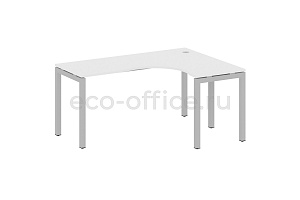 Стол криволинейный правый METAL SYSTEM QUATTRO 5x5 50БП.СА-4 Пр Белый / Серый металл фото