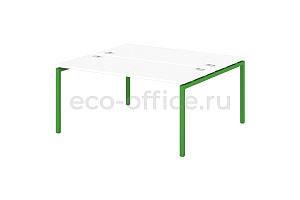 Стол-тандем на металлокаркасе 40*40 SENTIDA COLOR S-49 Зелёный лайм фото