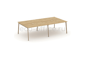 Рабочая станция на 4 места ESTETICA ES.D.RS-4.3-VP Тиквуд Светлый фото