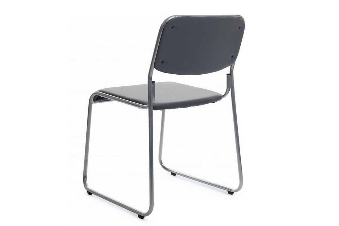 кресло rv chair nix omkl-01 серая экокожа / хром металл фото