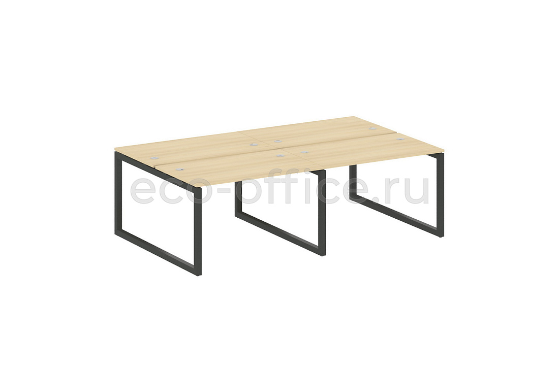 Рабочая станция на 4 рабочих места METAL SYSTEM QUATTRO 5x5 50БО.СМ-4.2 Акация Лорка / Антрацит металл  стоимость