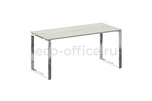 Стол рабочий руководителя METAL SYSTEM DIRECT БО.СРР-4.7 Дуб Наварра / Нержавеющая сталь фото