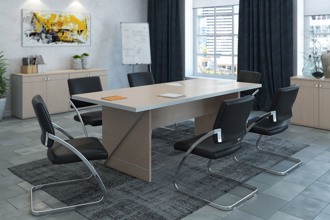 кабинет руководителя zoom дуб шамони светлый фото