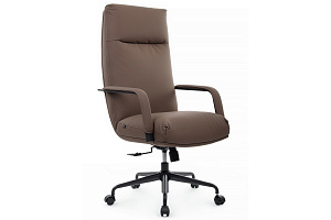 Кресло руководителя RV Chair OTTO CM-P001AS Коричневая экокожа фото
