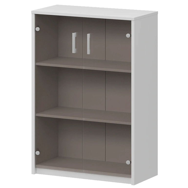 стеллаж средний с тонированным стеклом protech а-304/а-стл304тон белый фото