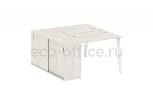 Рабочая станция с опорным шкафом-купе METAL SYSTEM STYLE БА.РС-СШК-1.1 Дуб Наварра / Белый металл фото