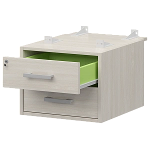 Тумба подвесная для столов на м/каркасе гл.730 мм Protech АМТ2-02Ц.73 Ясень шимо/Белый фото