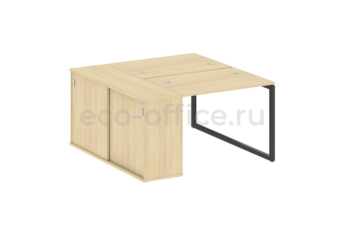 Рабочая станция с опорным шкафом-купе METAL SYSTEM QUATTRO 4x4 40БО.РС-СШК-1.1 Акация Лорка / Антрацит металл  стоимость