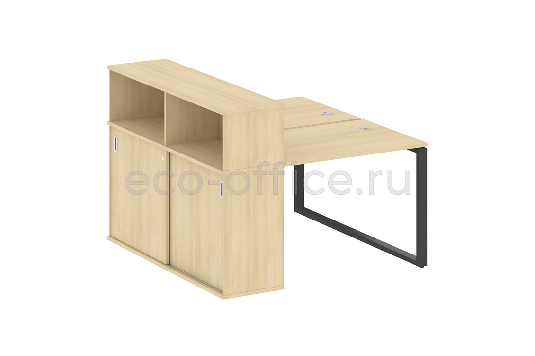 Рабочая станция с опорным шкафом-купе METAL SYSTEM STYLE БО.РС-СШК-2.1 Акация Лорка / Антрацит металл  стоимость