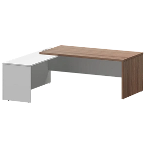 Стол руководителя левый Protech KZP-20L Темный шимо/Белый фото