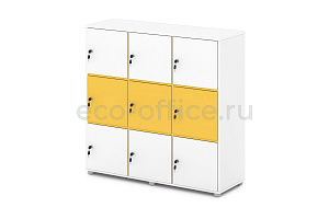 Стеллаж-локер низкий 9 ячеек SENTIDA COLOR S-791 Манго фото