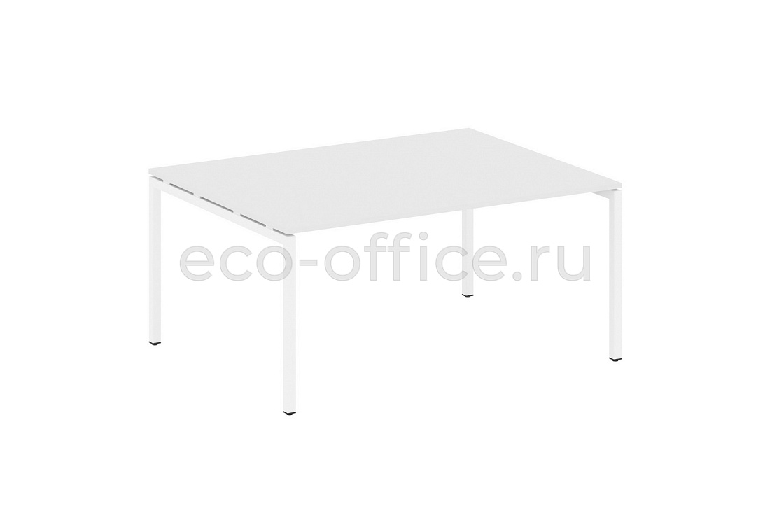 Стол переговорный (1 столешница) METAL SYSTEM QUATTRO 4x4 40БП.ПРГ-1.4 Белый / Белый металл  стоимость