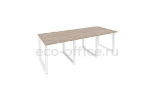 Стол переговорный (3 столешницы) ONIX O.MO-PRG-3.0 Дуб Аттик / Белый металл фото