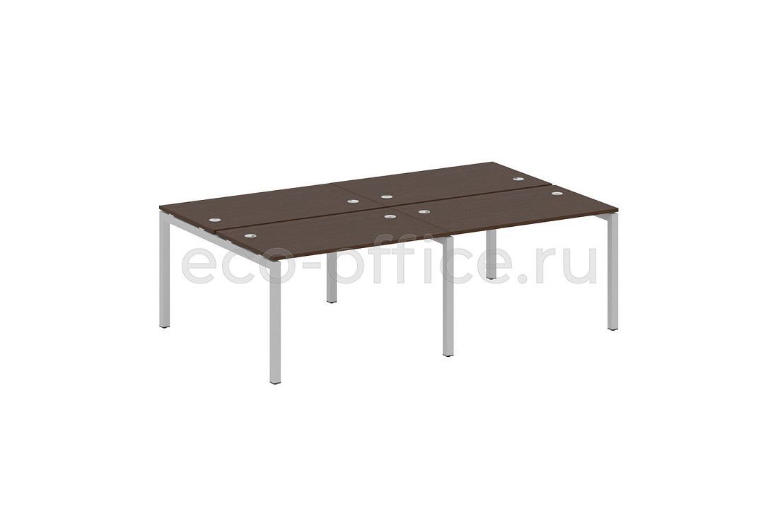 Рабочая станция на 4 рабочих места METAL SYSTEM QUATTRO 5x5 50БП.СМ-4.2 Венге Цаво / Серый металл  стоимость
