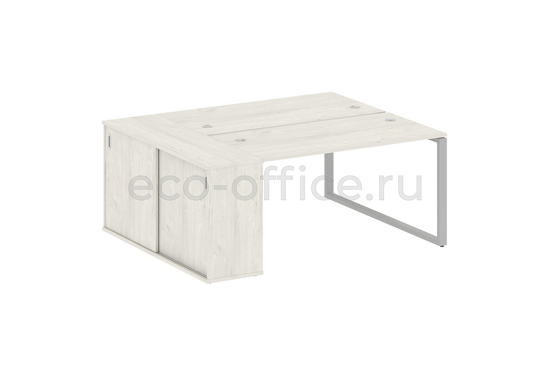 Рабочая станция с опорным шкафом-купе METAL SYSTEM STYLE БО.РС-СШК-1.3 Дуб Наварра / Серый металл  стоимость