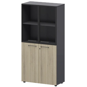 Шкаф высокий комб. Protech СМШ48.28F.28RS Кронберг/Графит фото