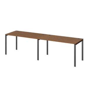 Бенч линейный на 2 рабочих места Protech АМБЛ-003 Орех/Антрацит фото