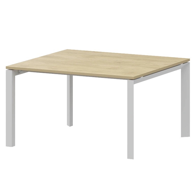 стол переговорный на металлокаркасе protech нтмп.п.120.11 баттл рок/белый фото