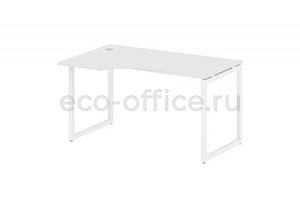 Стол криволинейный левый METAL SYSTEM QUATTRO 4x4 40БО.СА-2 Л Белый / Белый металл фото