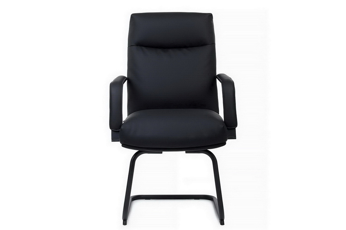 конференц-кресло rv chair otto cv-p001bs чёрная экокожа фото