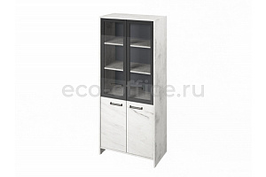 Шкаф для документов FESTUS FB-671.G Хромикс Белый / Мрамор Леванто белый фото