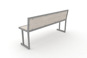 Скамья учебная трёхместная DESK DK-1500L Денвер Светлый / Серый металл фото