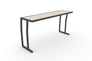 Стол учебный трёхместный DESK DK-1500S Денвер Светлый / Антрацит металл фото