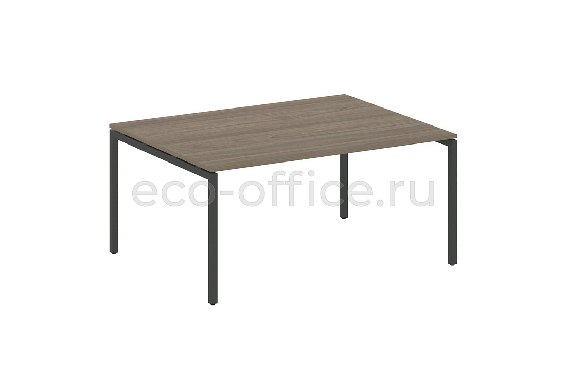 Стол переговорный (1 столешница) METAL SYSTEM QUATTRO 4x4 40БП.ПРГ-1.4 Вяз Благородный / Антрацит металл   стоимость