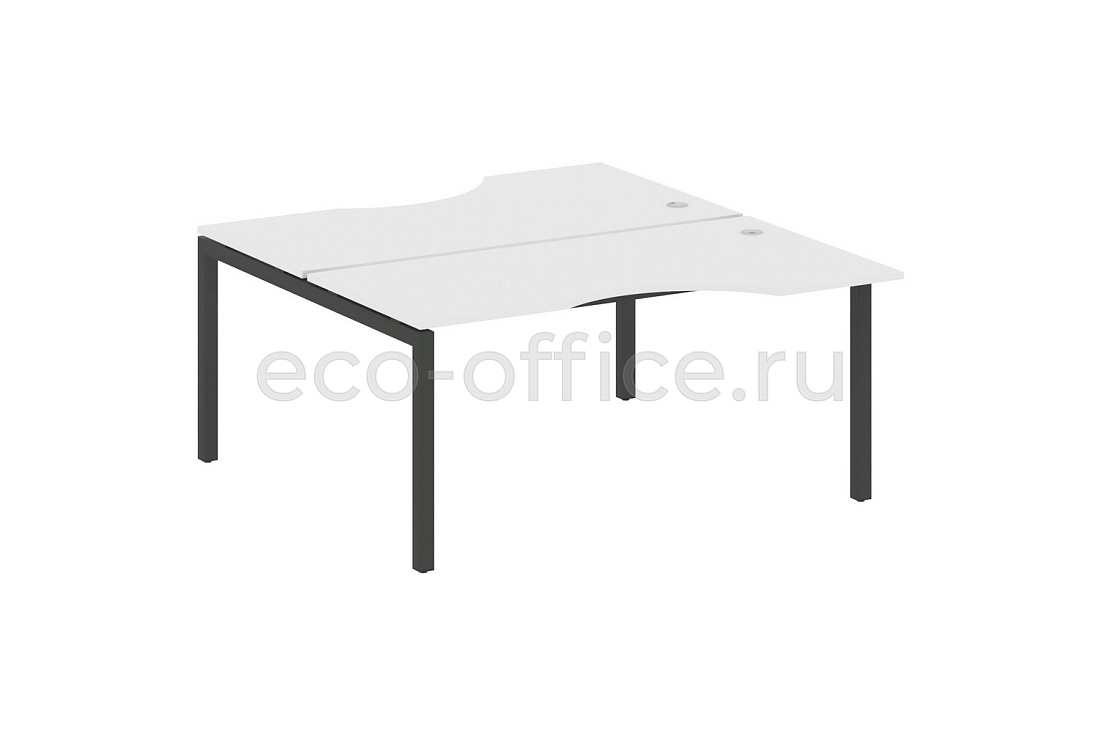 Рабочая станция криволинейная METAL SYSTEM QUATTRO 5x5 50БП.РАС-СА-2.1 Белый / Антрацит металл купить в Москве