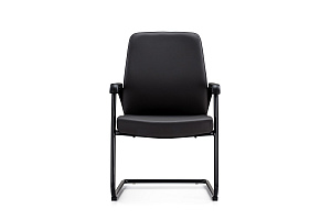 Конференц-кресло RV Chair SITTING D825-5 Чёрная экокожа фото