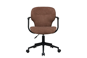 Кресло ECO-CHAIR PATRICK W-237 Коричневая ткань / Чёрный каркас фото