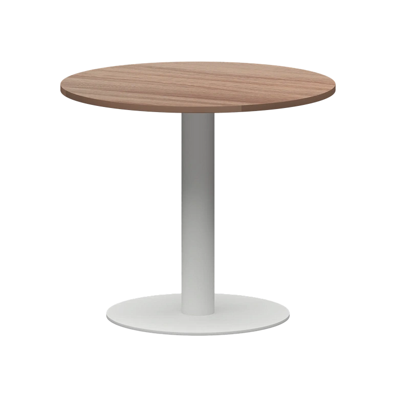 стол круглый protech ам-д90 темный шимо/белый фото