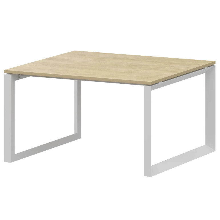 стол переговорный на металлокаркасе protech нтмп.о.120.11 баттл рок/белый фото