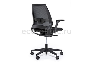 Кресло для персонала 4U MESH 600 3D black SLW 50 Чёрная ткань фото