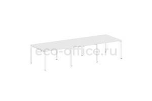 Стол переговорный (3 столешницы) METAL SYSTEM STYLE БП.ПРГ-3.2 Белый / Белый металл фото
