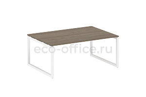 Стол переговорный (1 столешница) METAL SYSTEM QUATTRO 5x5 50БО.ПРГ-1.5 Вяз Благородный / Белый металл фото