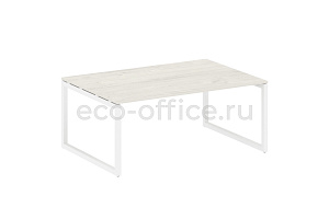 Стол переговорный (1 столешница) METAL SYSTEM QUATTRO 5x5 50БО.ПРГ-1.5 Дуб Наварра / Белый металл фото