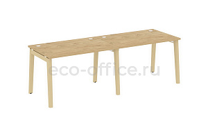 Рабочая станция на 2 рабочих места ONIX WOOD OW.RS-2.2.8 Тиквуд Светлый / Дуб Светлый фото