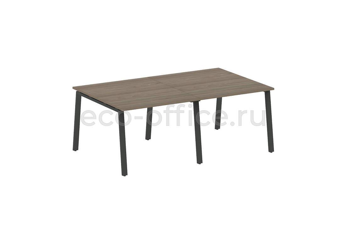 Стол переговорный (2 столешницы) METAL SYSTEM STYLE БА.ПРГ-2.1 Вяз Благородный / Антрацит металл   стоимость