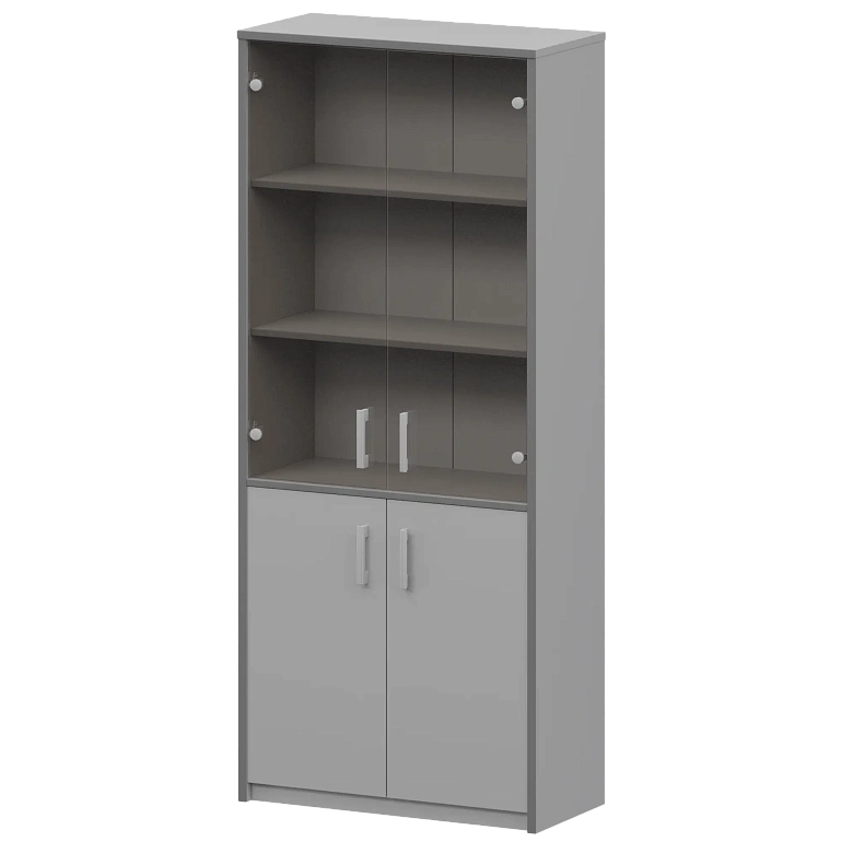 шкаф комбинированный с тонированным стеклом protech а-310/а-стл310тон серый фото