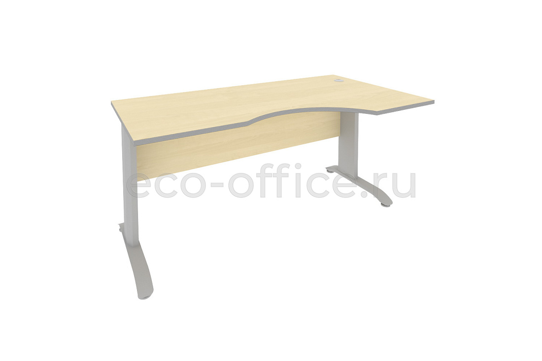 Стол криволинейный правый RIVA Metal ПЛ.СА-1 (R) Клён-металлик купить в Москве